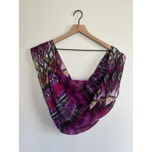 Women's Infinity Scarf Bright Colors Reds and Pinks Southwestern Design